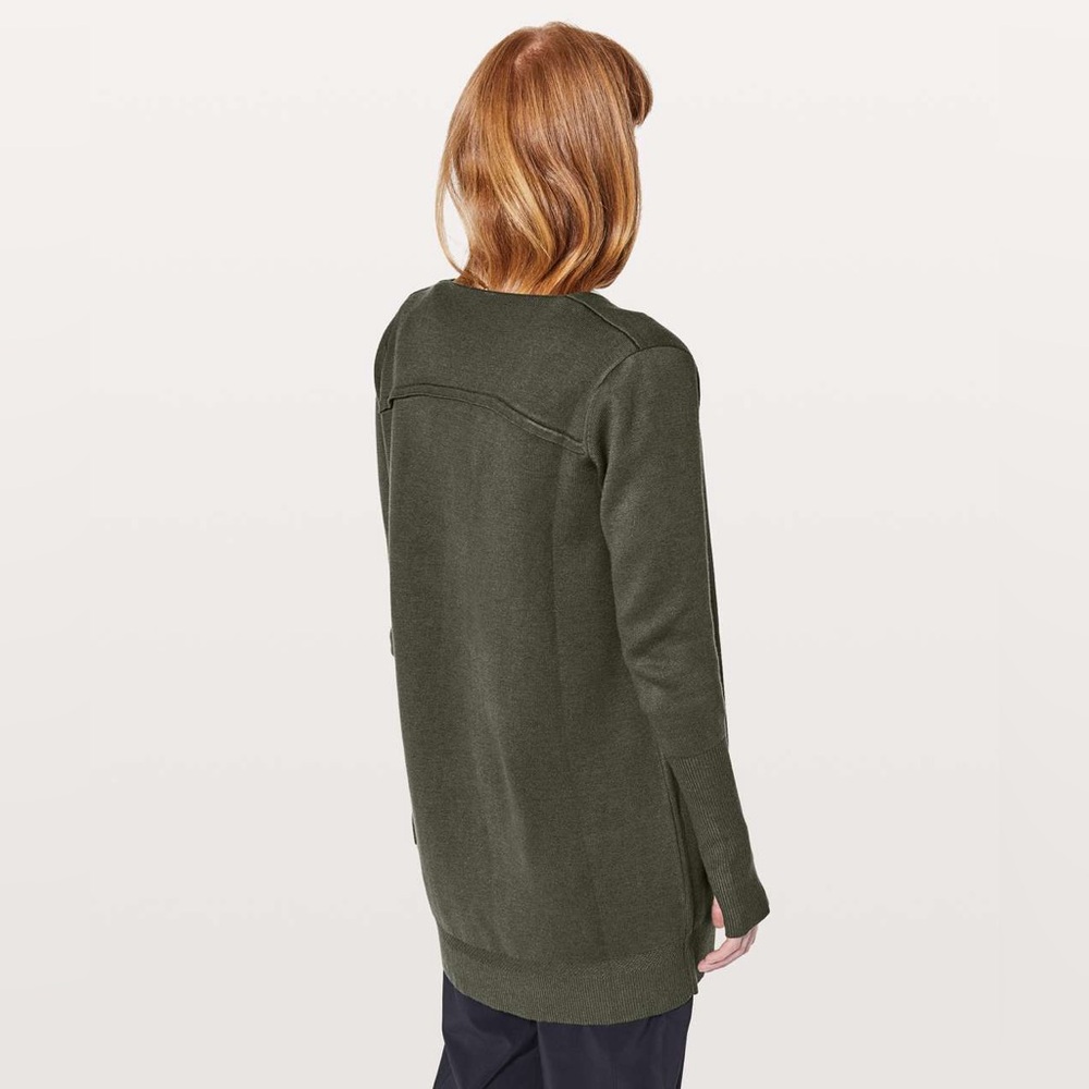 Lululemon City Street Cardigan in Camo Green 8 A14 - Picture 2 of 9
